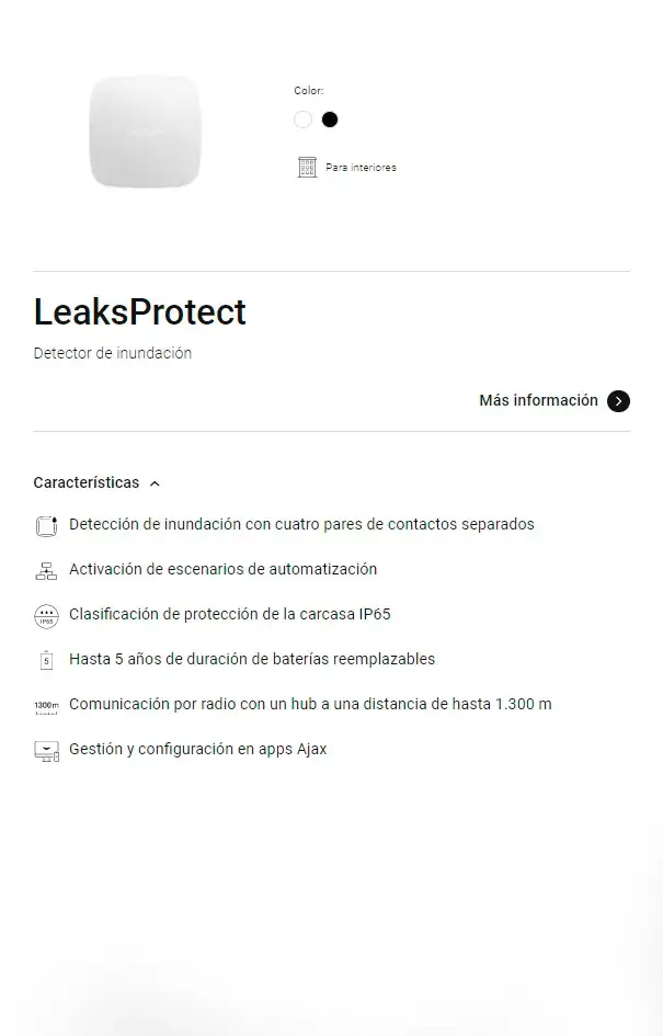 detector de inundación