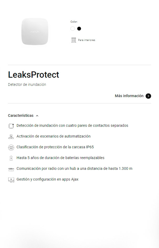 detector de inundación